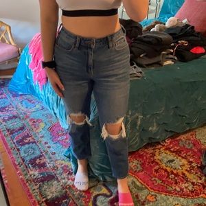Hollister ultra high rise mom jeans